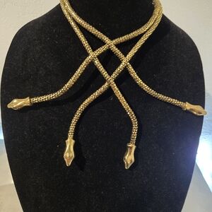 Elegant Gold Serpent Necklace